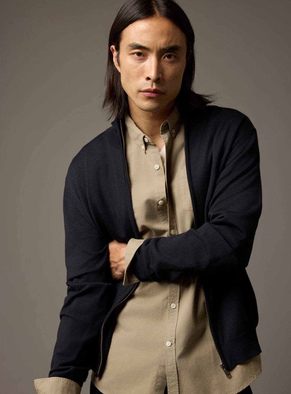 Scott Navy Cardigan