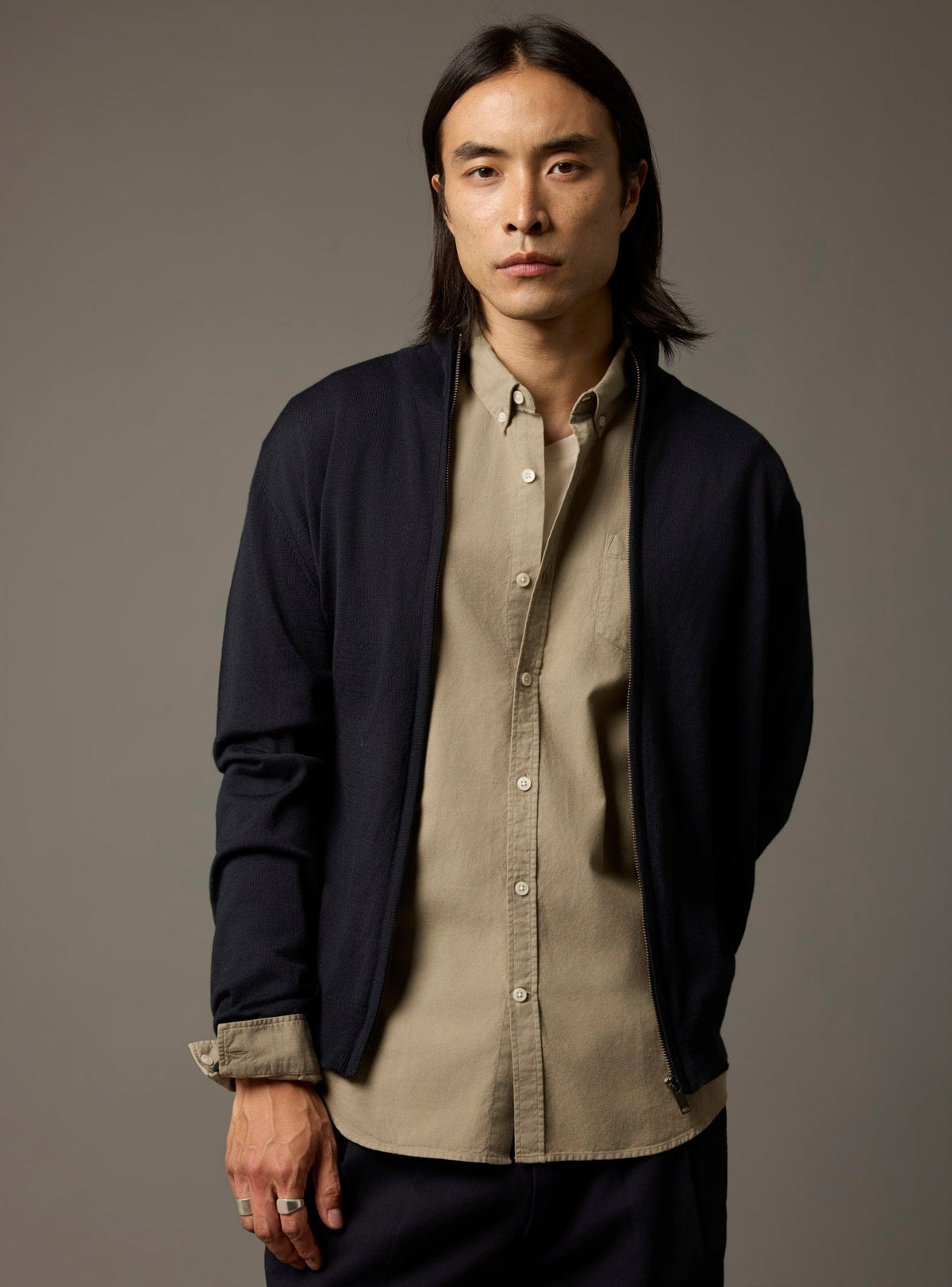 Scott Navy Cardigan