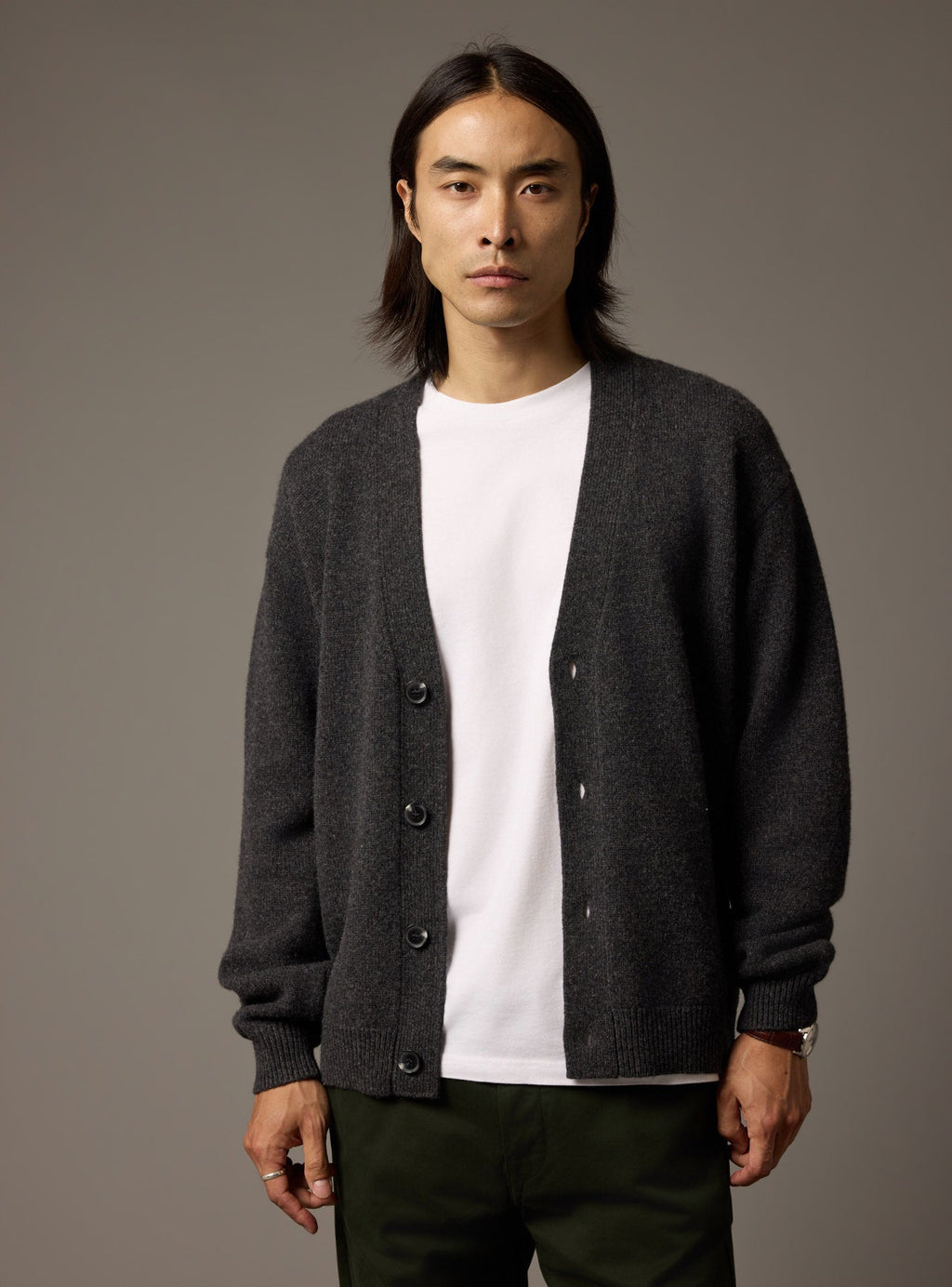 Francis Anthracite Cardigan