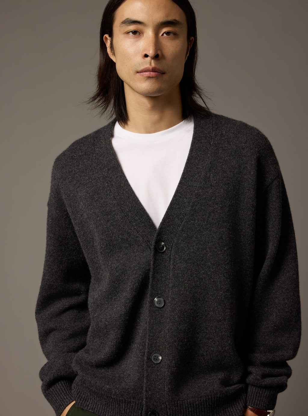 Francis Anthracite Cardigan