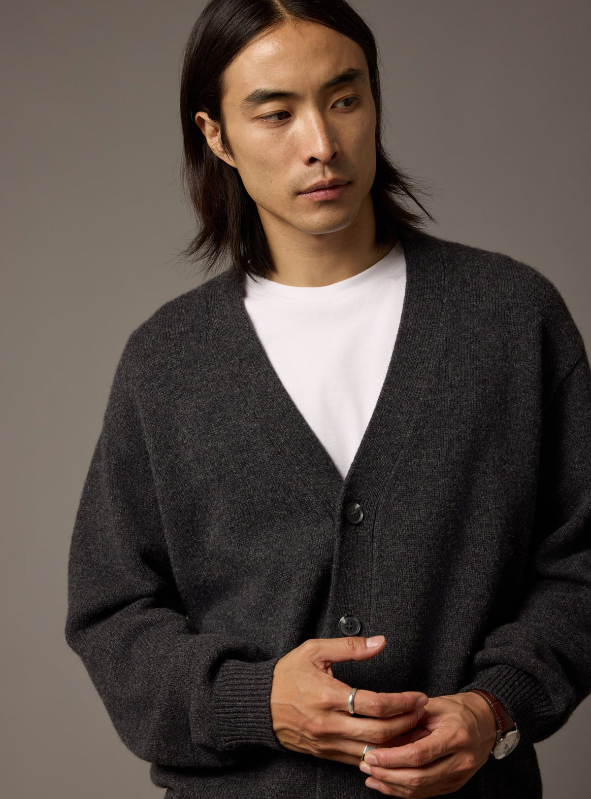 Francis Anthracite Cardigan