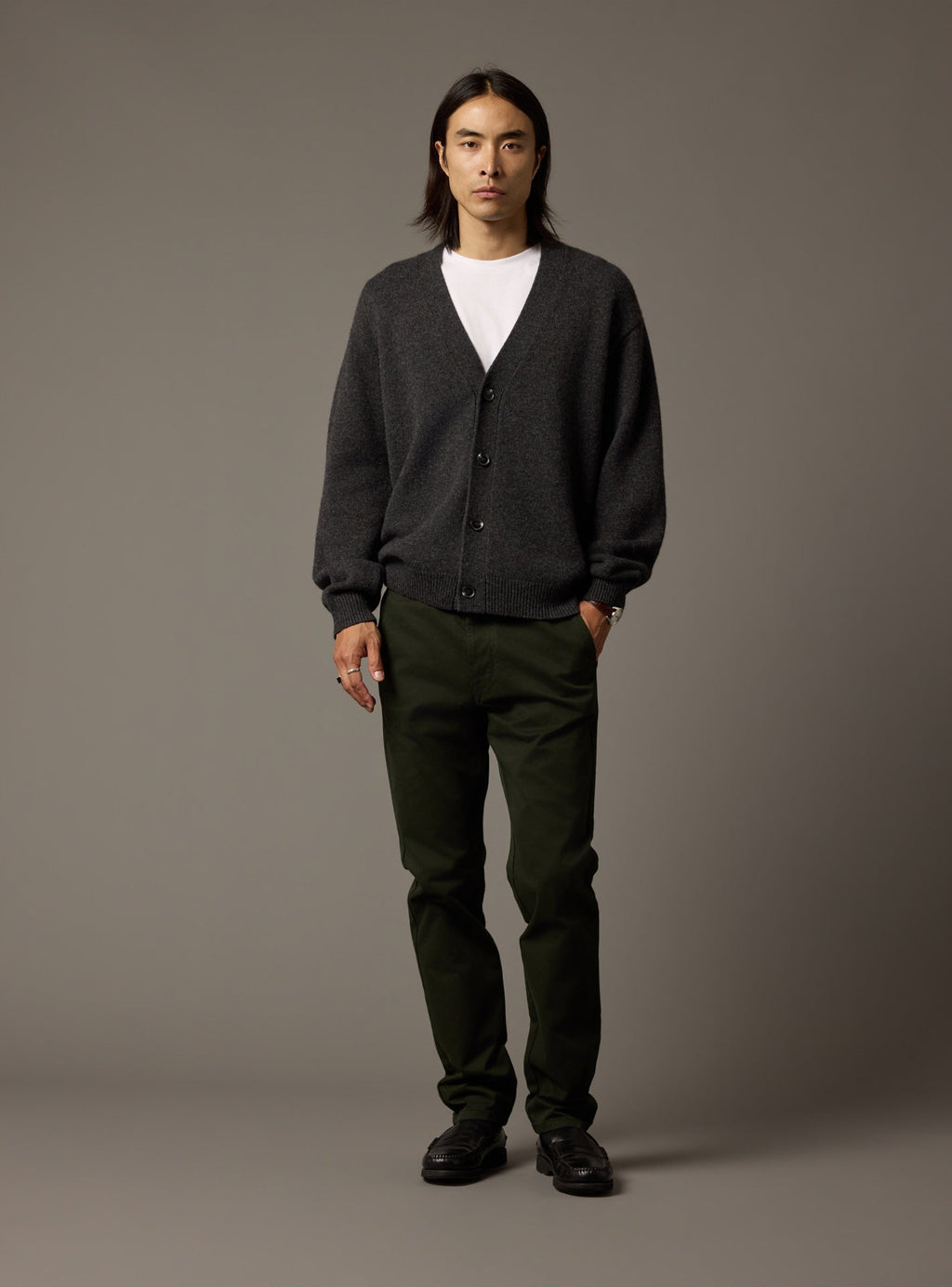 Francis Anthracite Cardigan