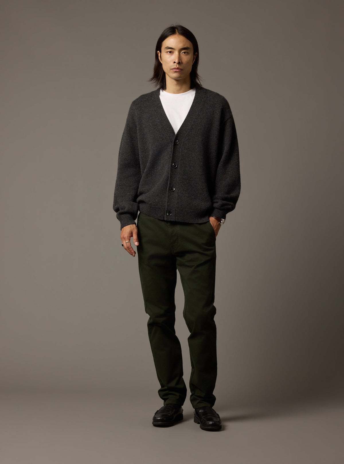 Francis Anthracite Cardigan