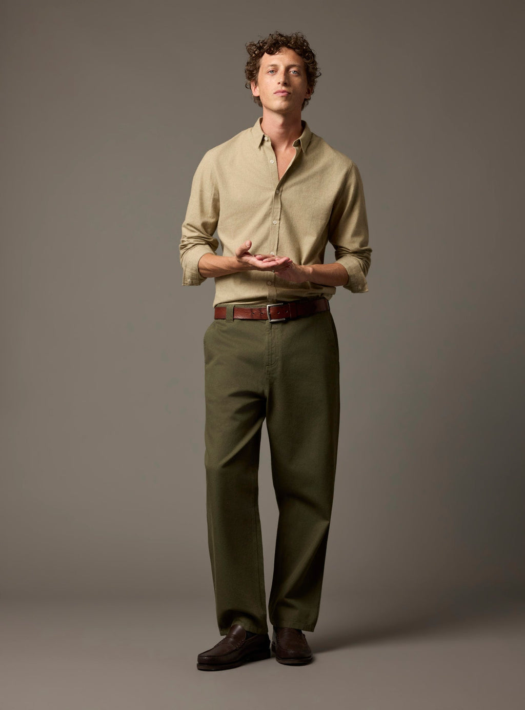 Mercer Mixed Beige Shirt