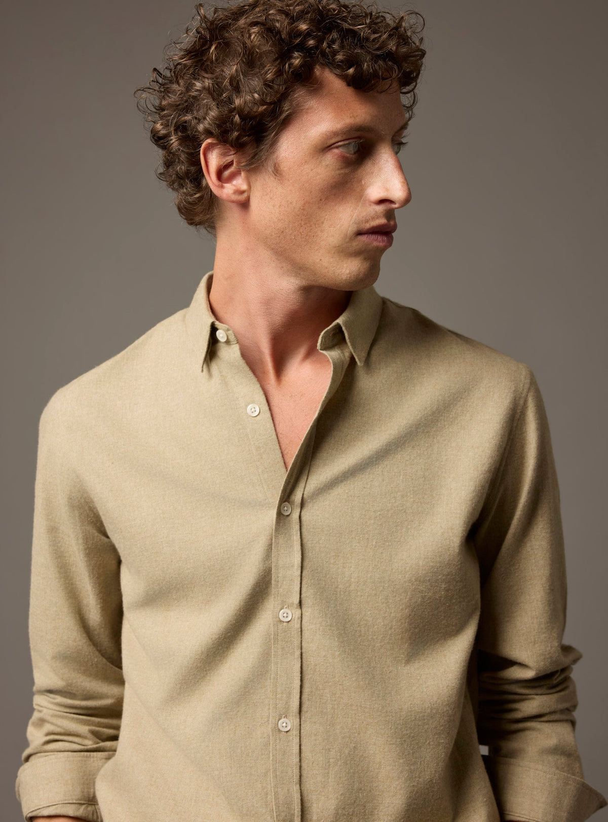 Mercer Mixed Beige Shirt