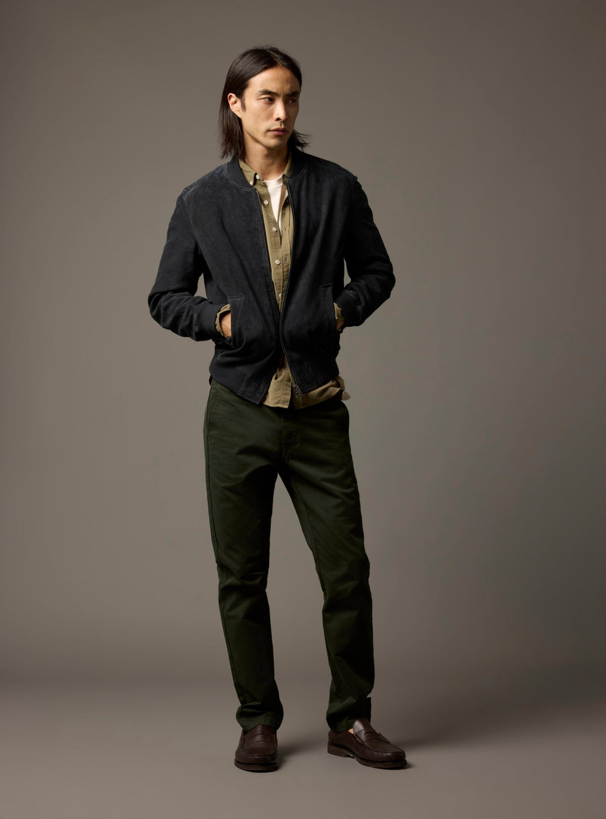 Paolo Navy Leather Jacket