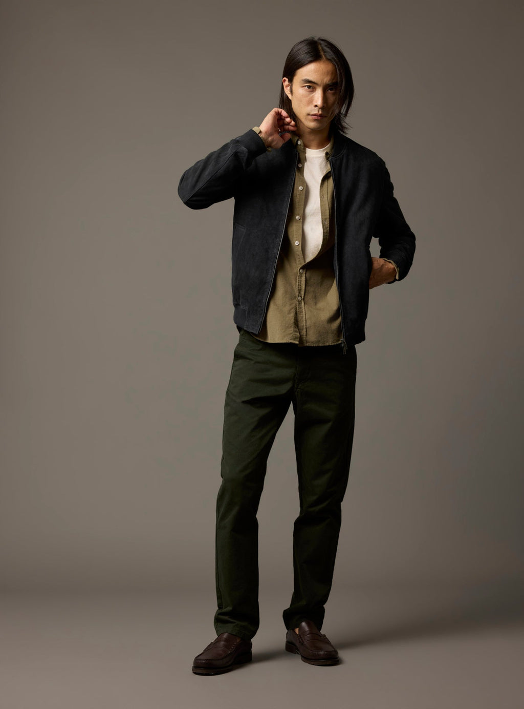 Paolo Navy Leather Jacket