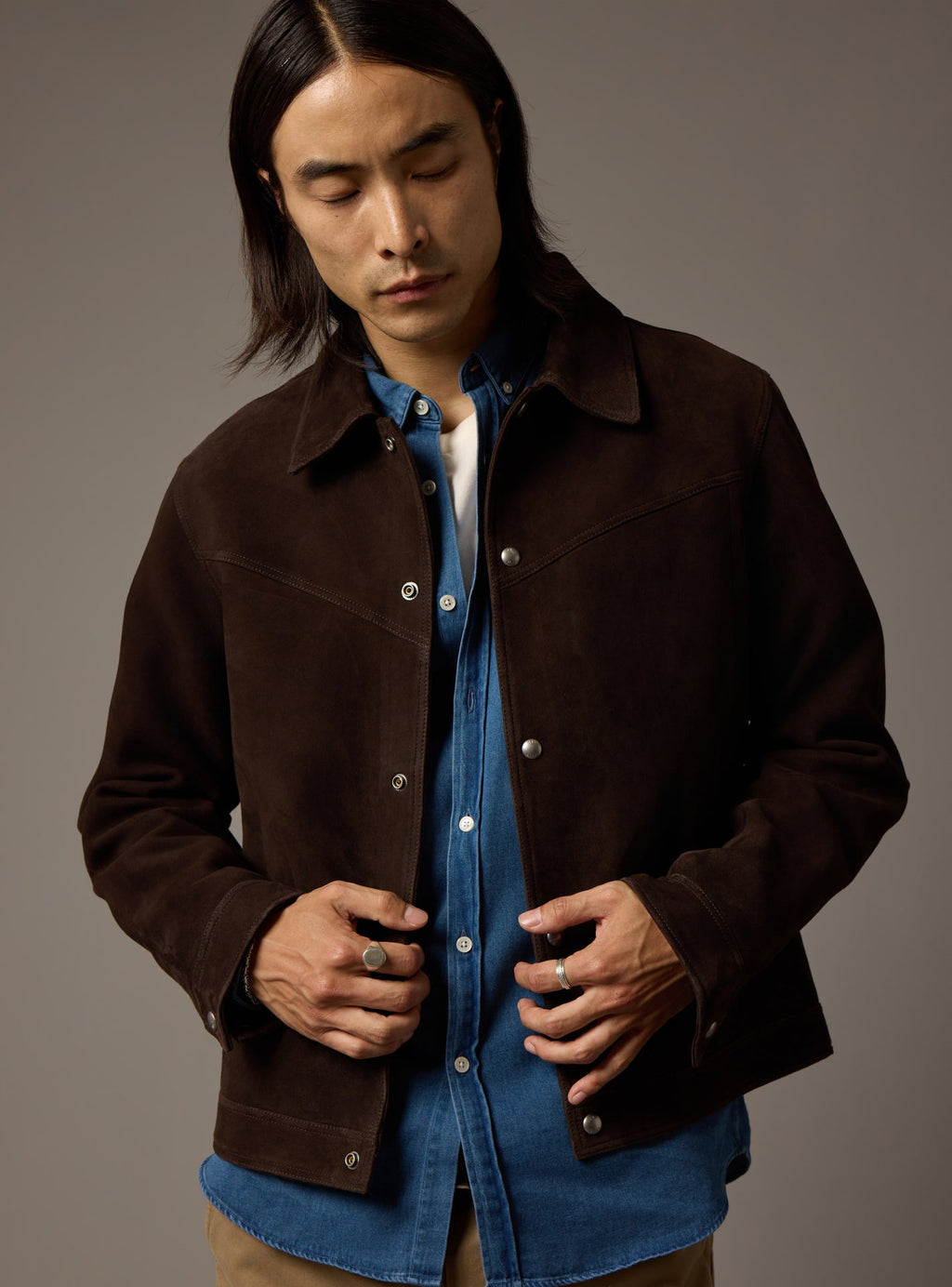 Hollis Coffee Leather Jacket