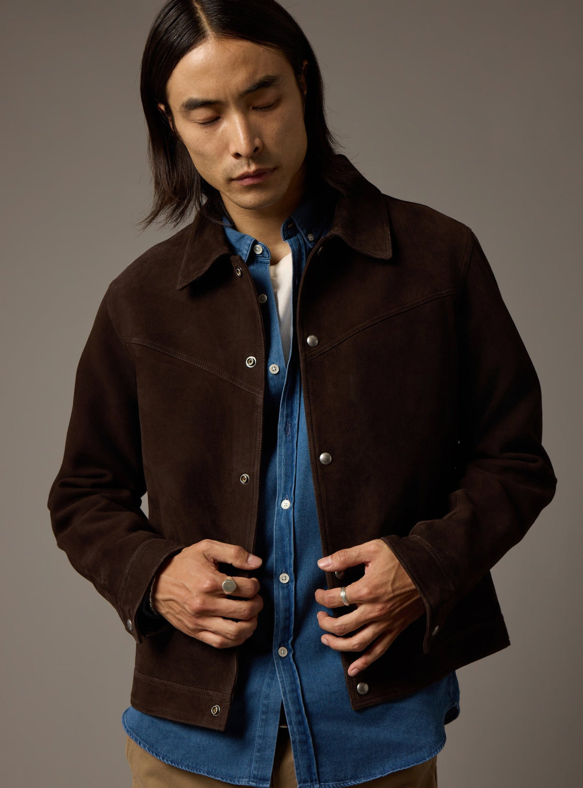 Hollis Coffee Leather Jacket