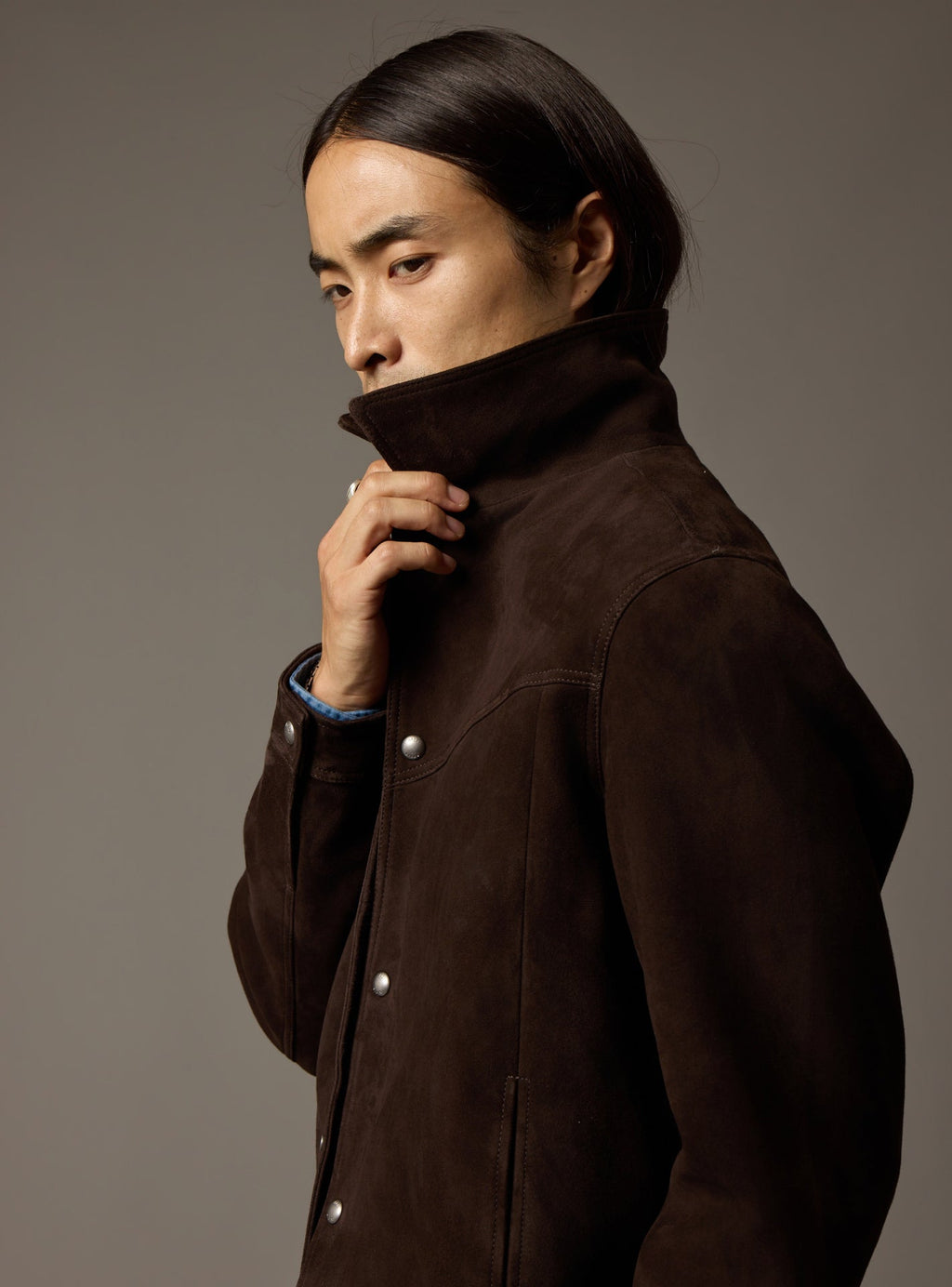 Hollis Coffee Leather Jacket