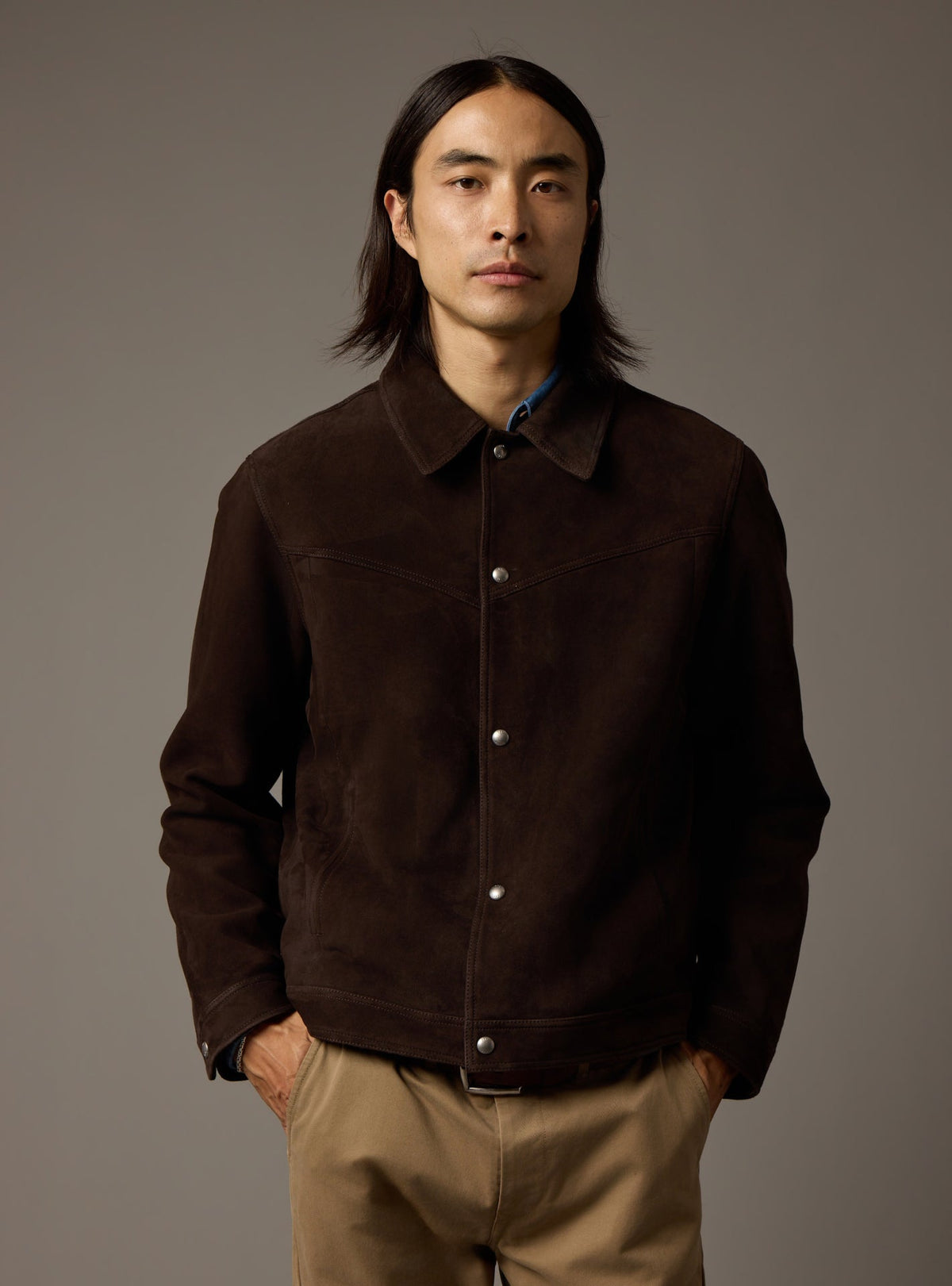 Hollis Coffee Leather Jacket