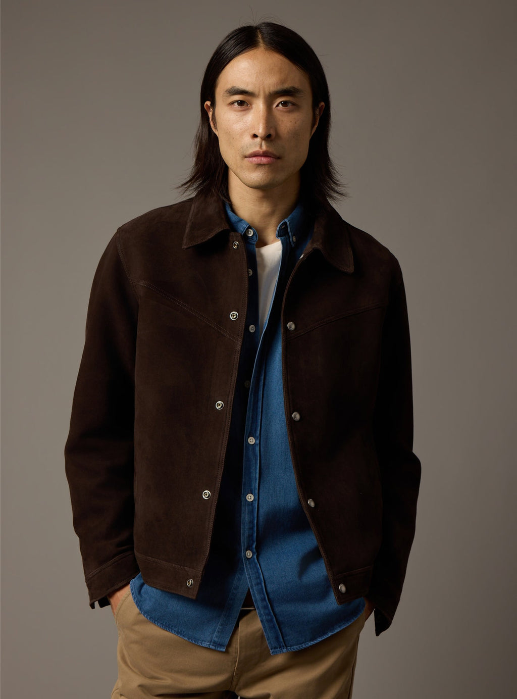 Hollis Coffee Leather Jacket