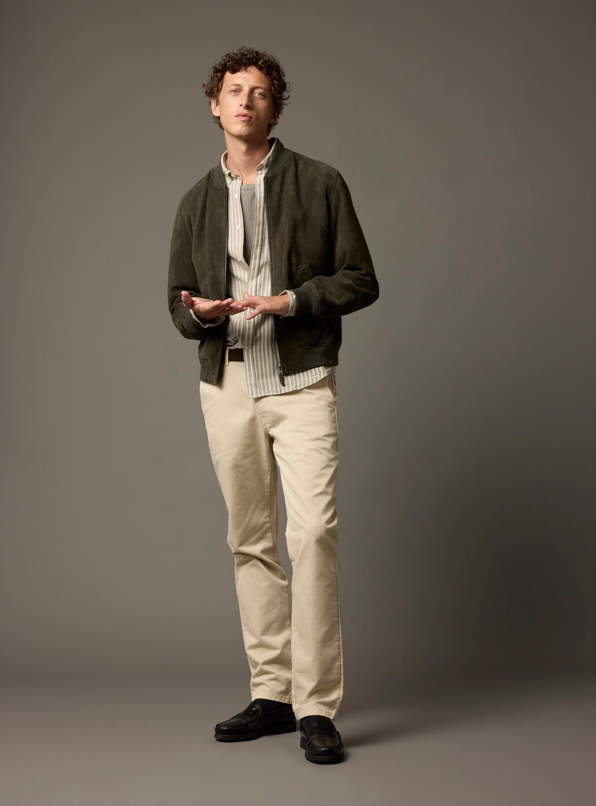 Nestor Evergreen Leather Jacket