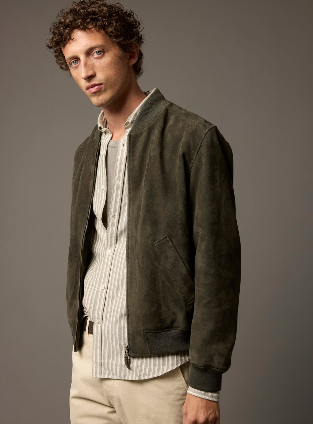 Nestor Evergreen Leather Jacket