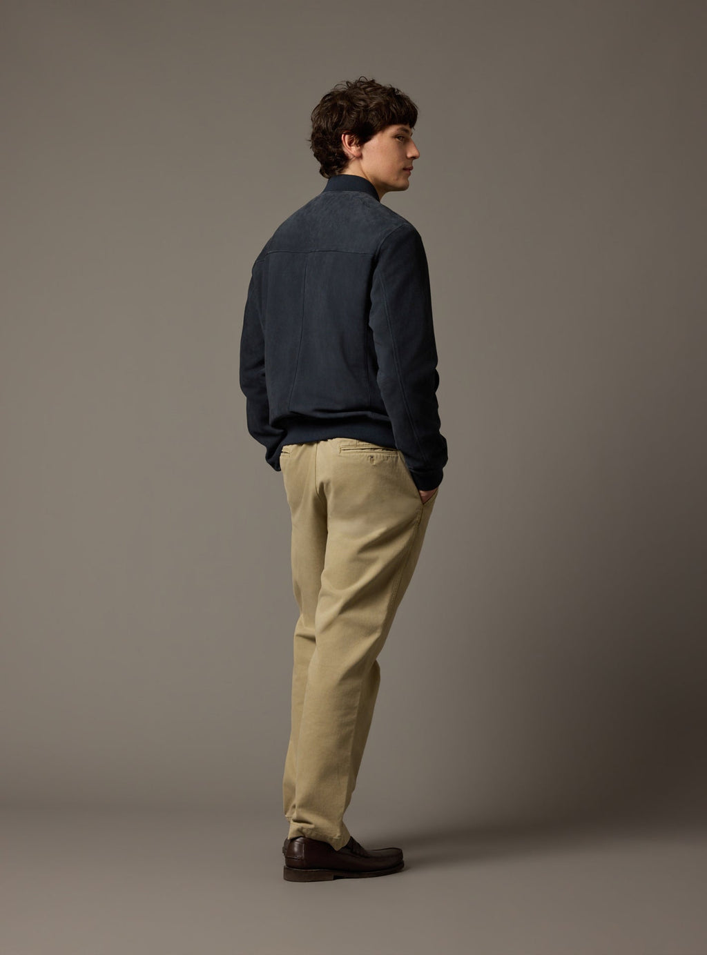 Nestor Navy Leather Jacket
