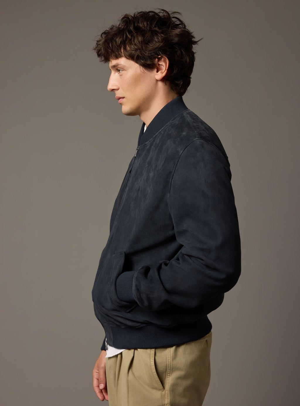 Nestor Navy Leather Jacket