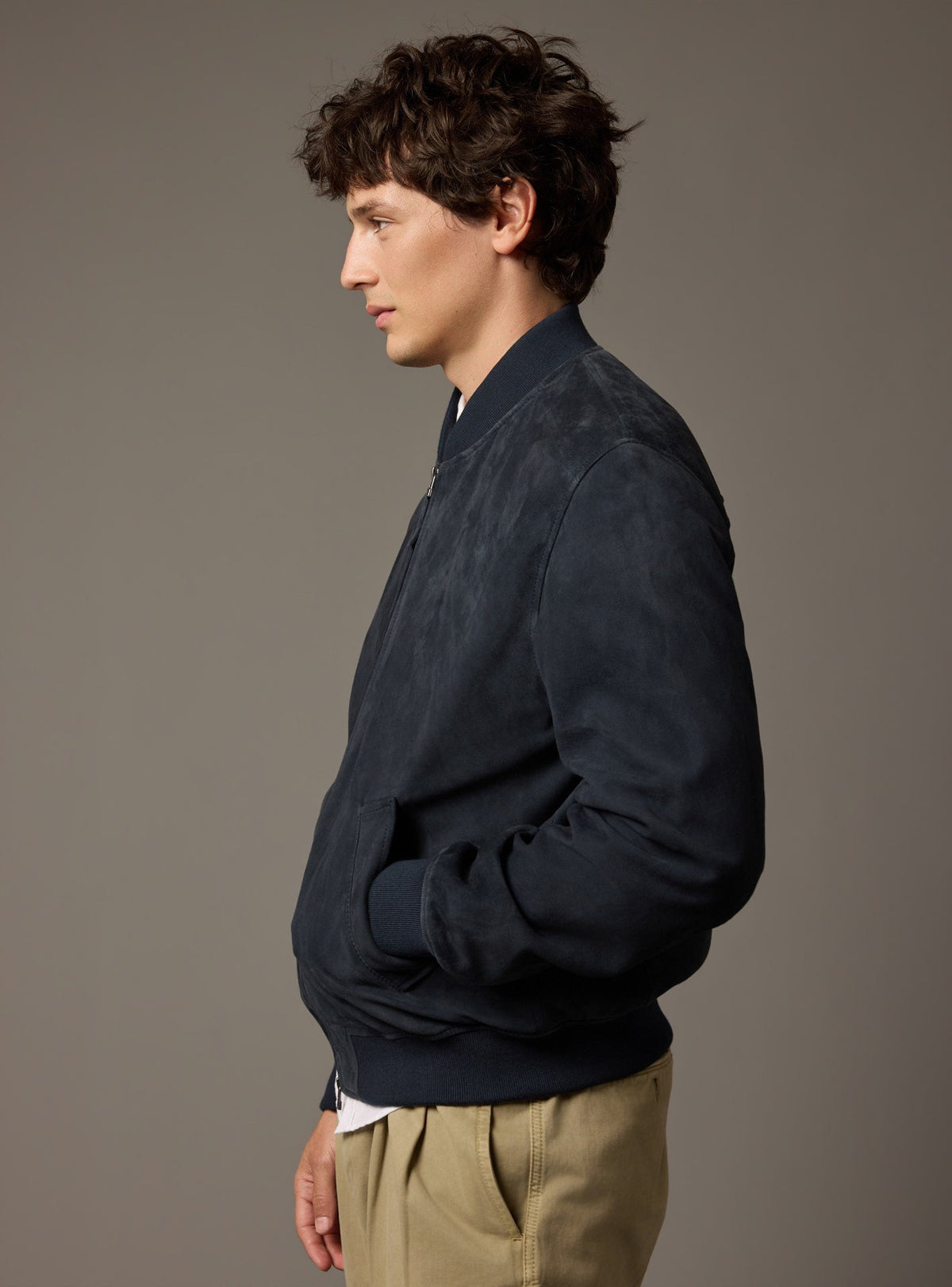 Nestor Navy Leather Jacket