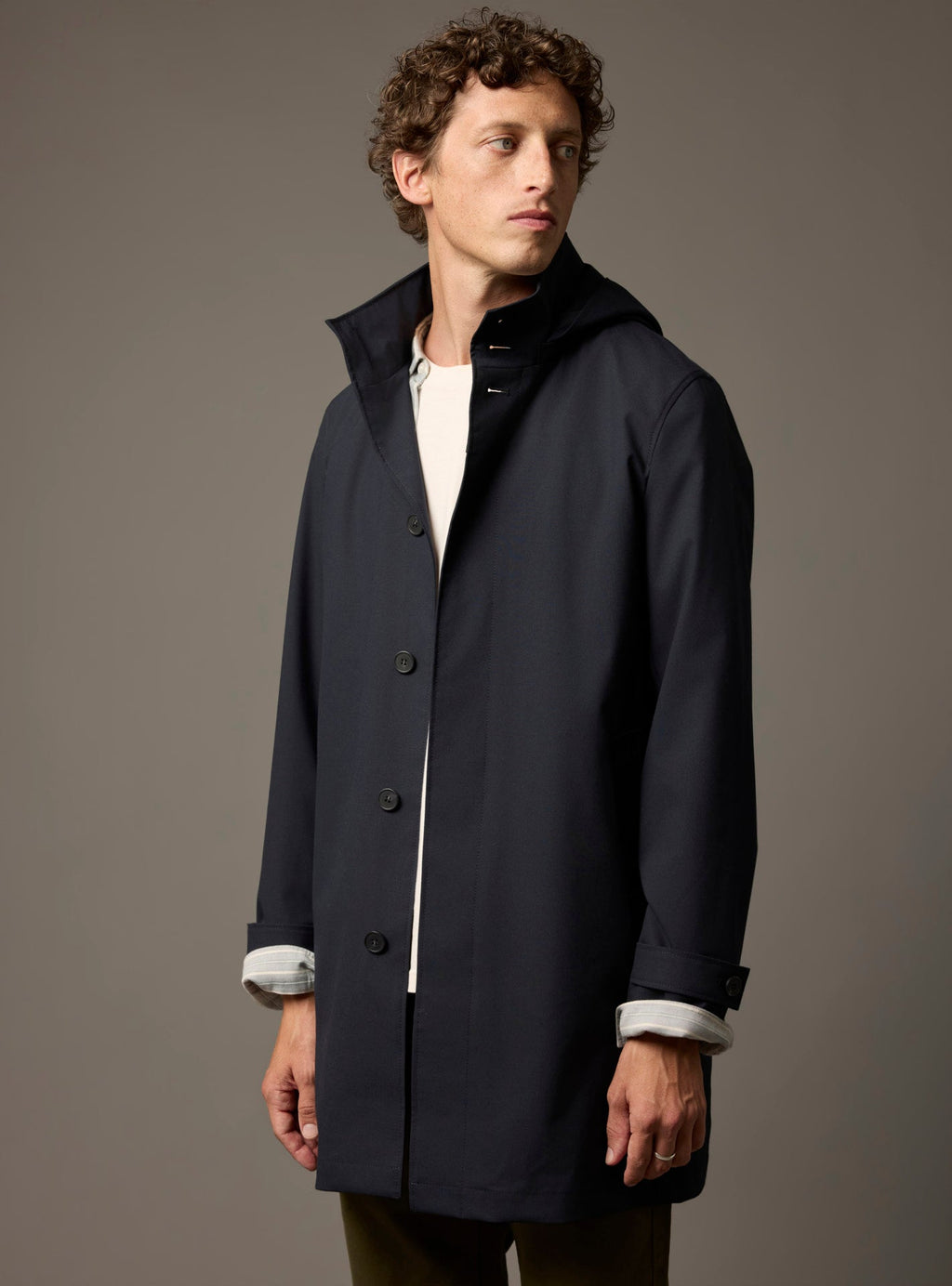 Travis Navy Raincoat