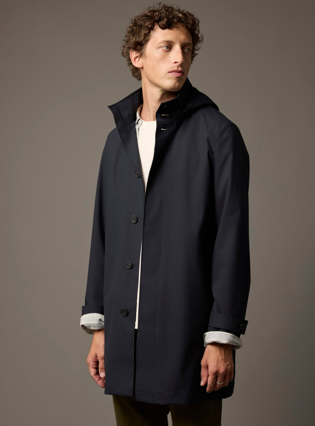 Travis Navy Raincoat
