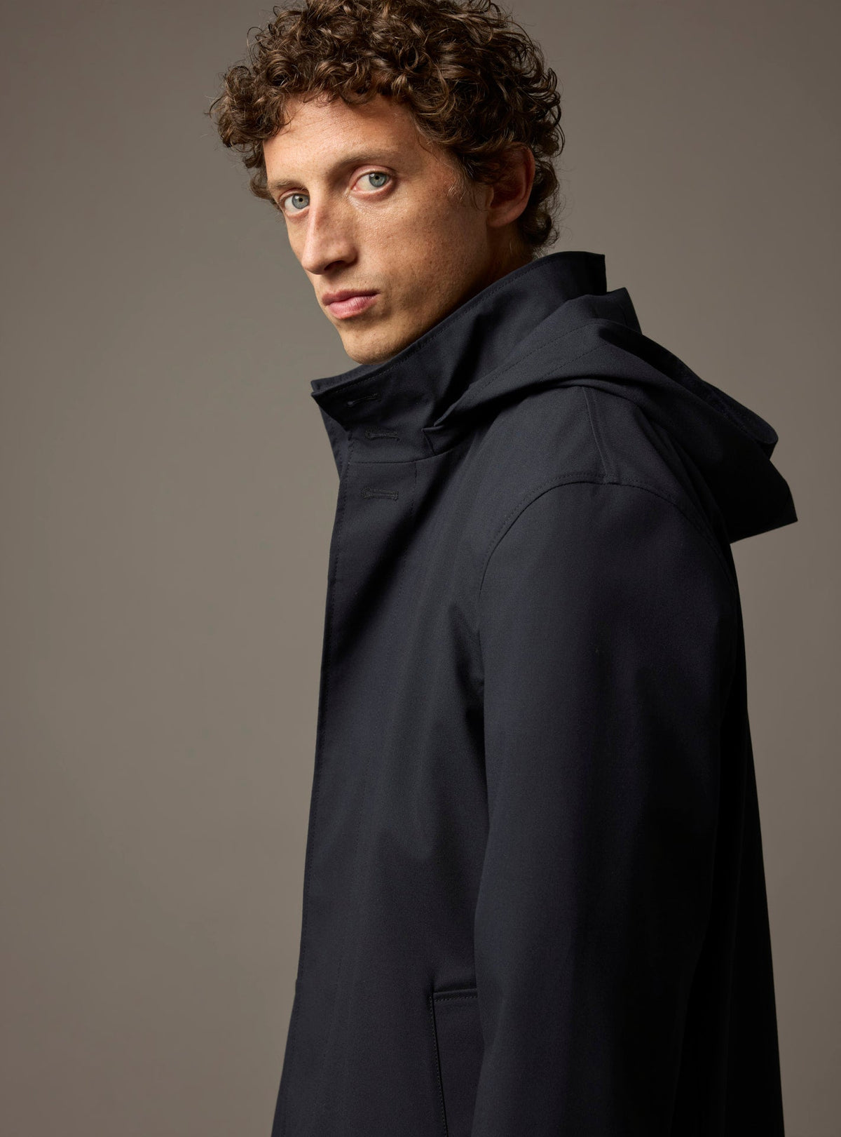 Travis Navy Raincoat