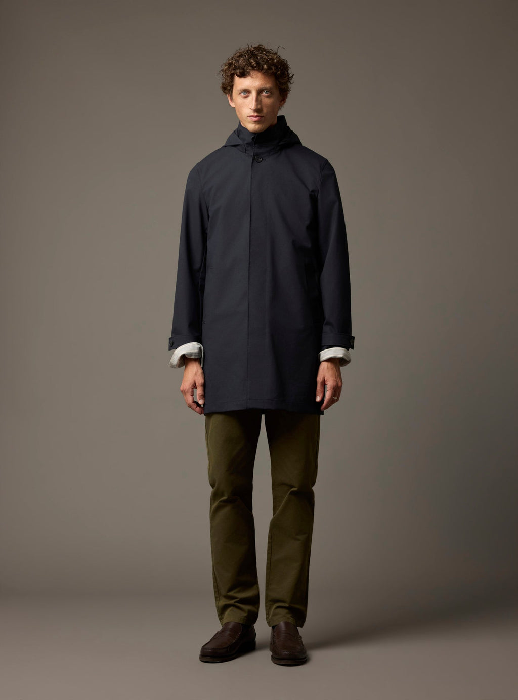 Travis Navy Raincoat