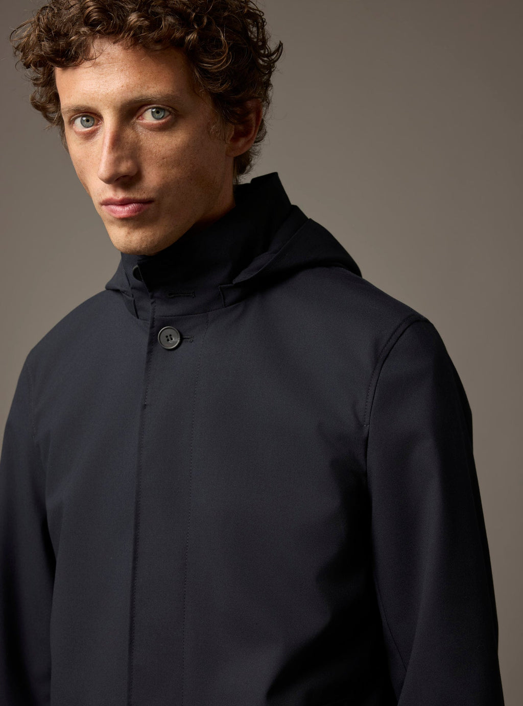 Travis Navy Raincoat