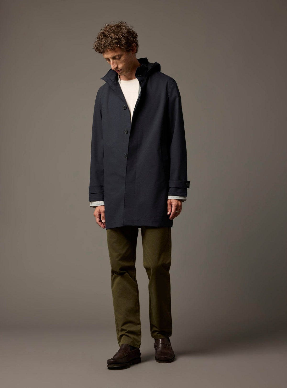 Travis Navy Raincoat
