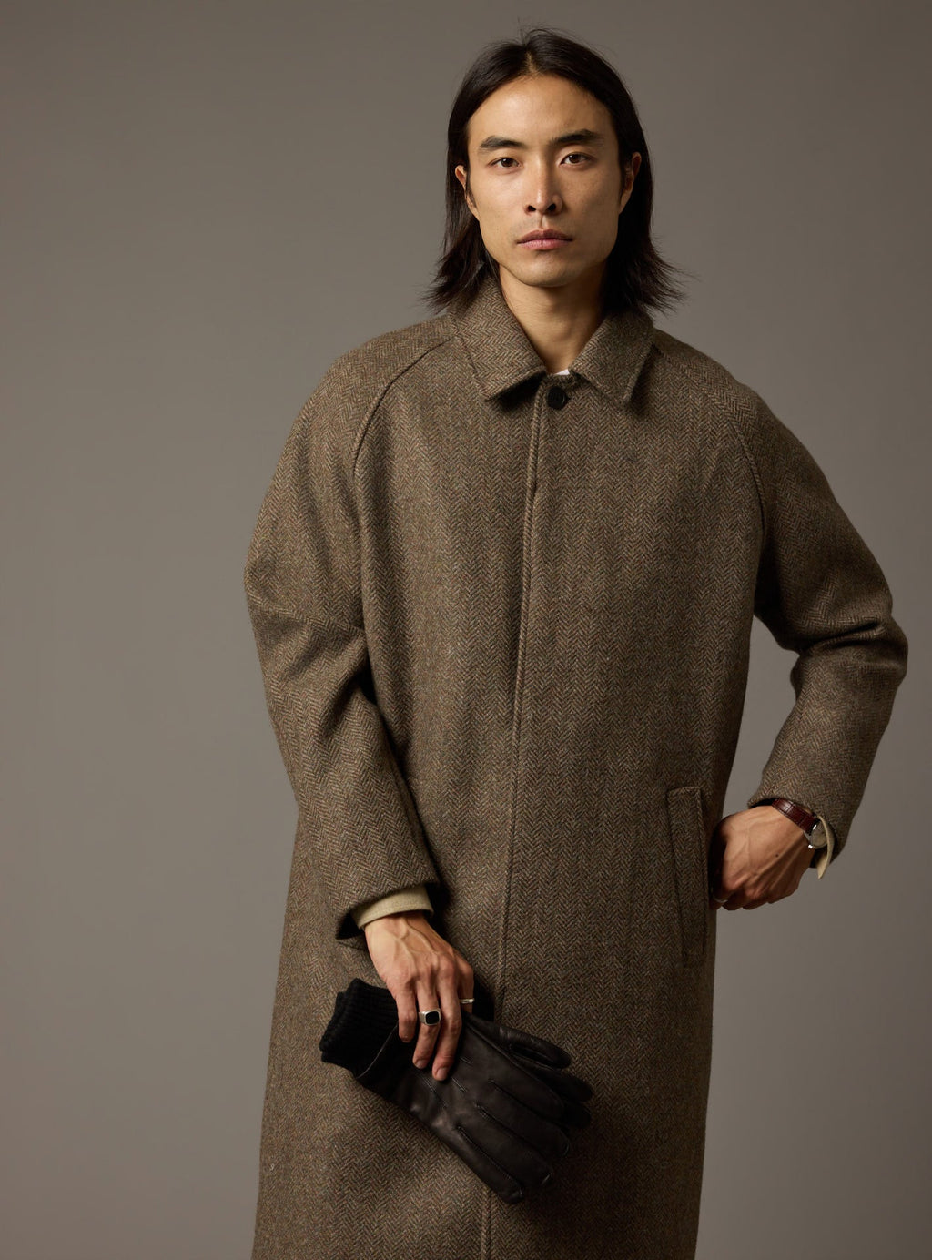 Elio Dark Khaki Coat
