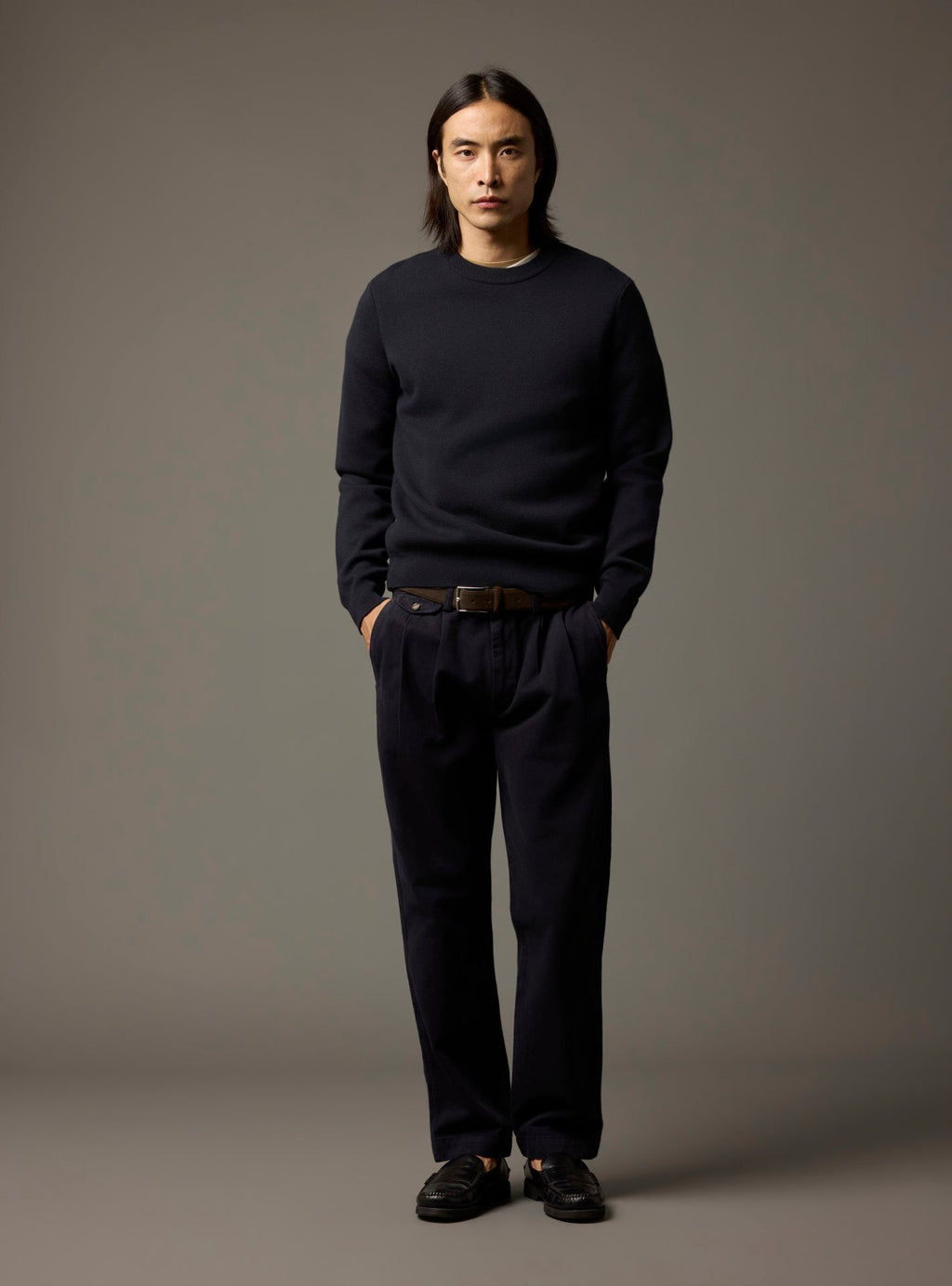 James Navy Sweater