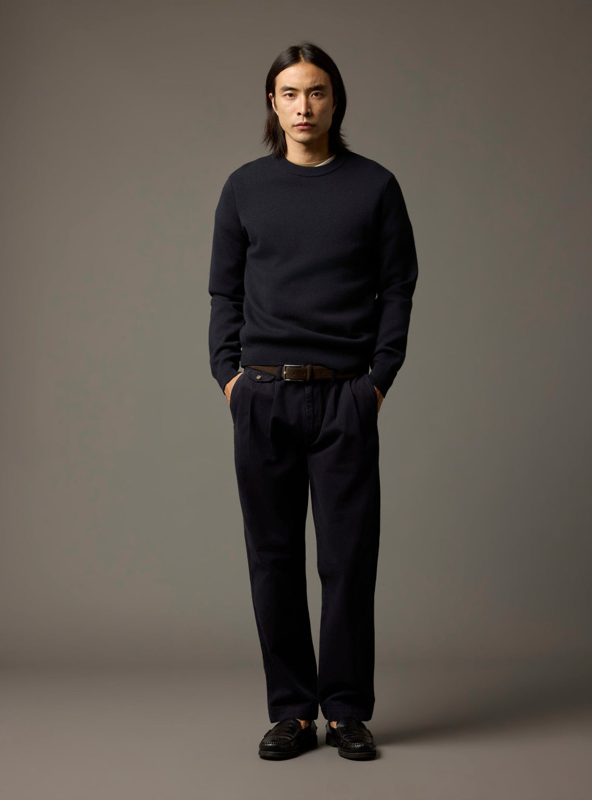 James Navy Sweater