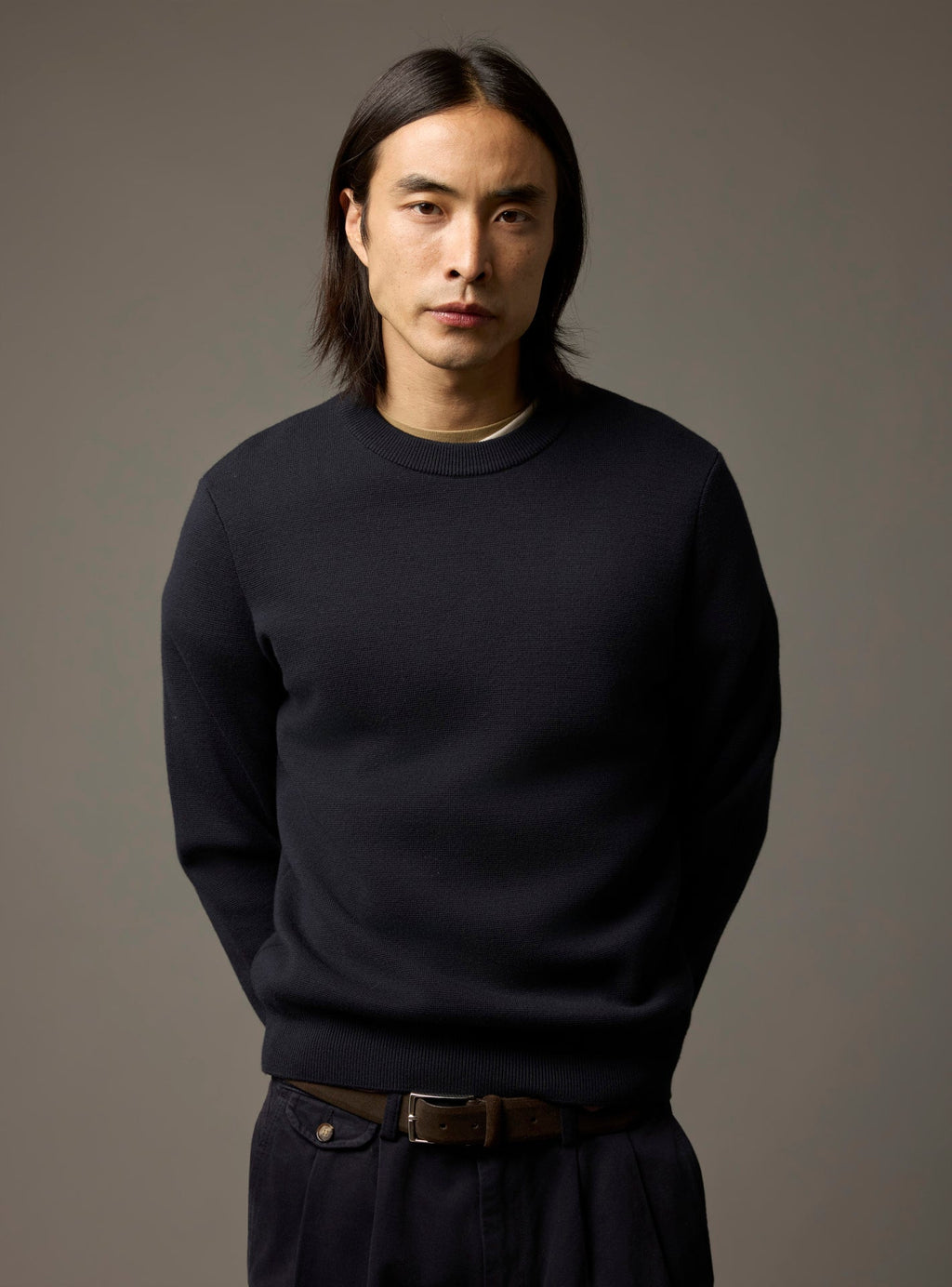 James Navy Sweater