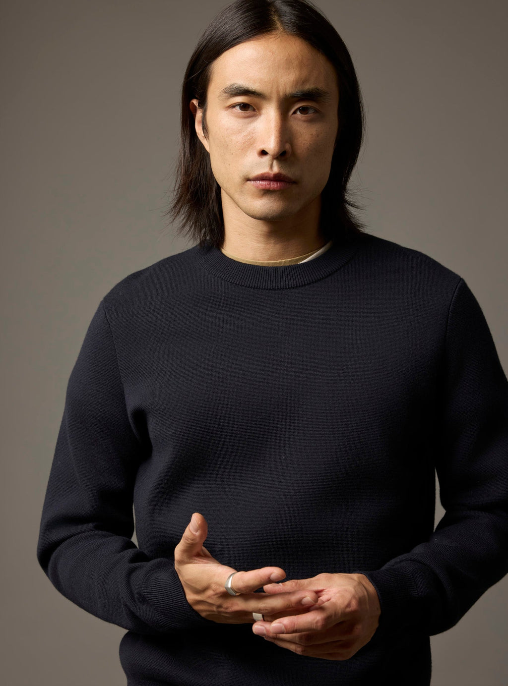 James Navy Sweater