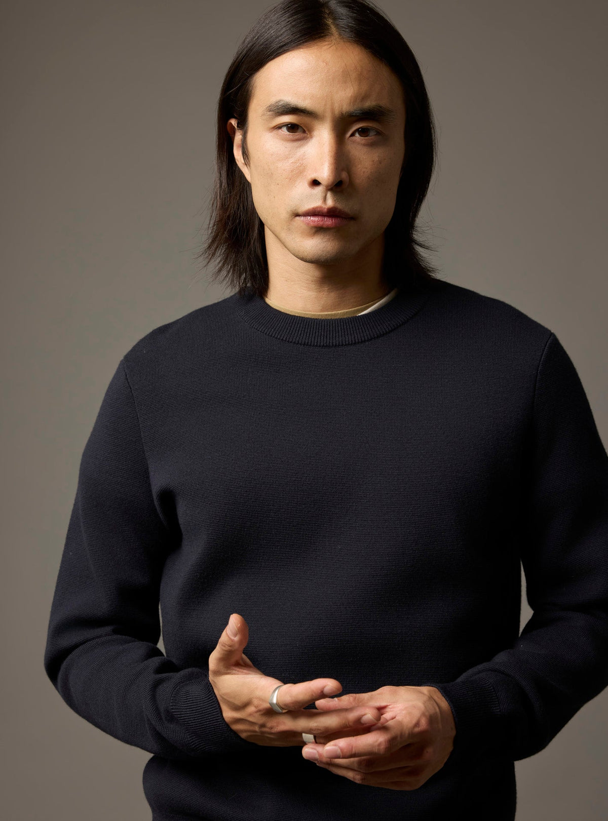 James Navy Sweater