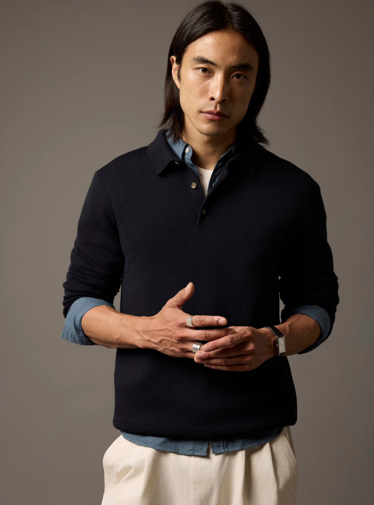 Benjamin Navy Sweater