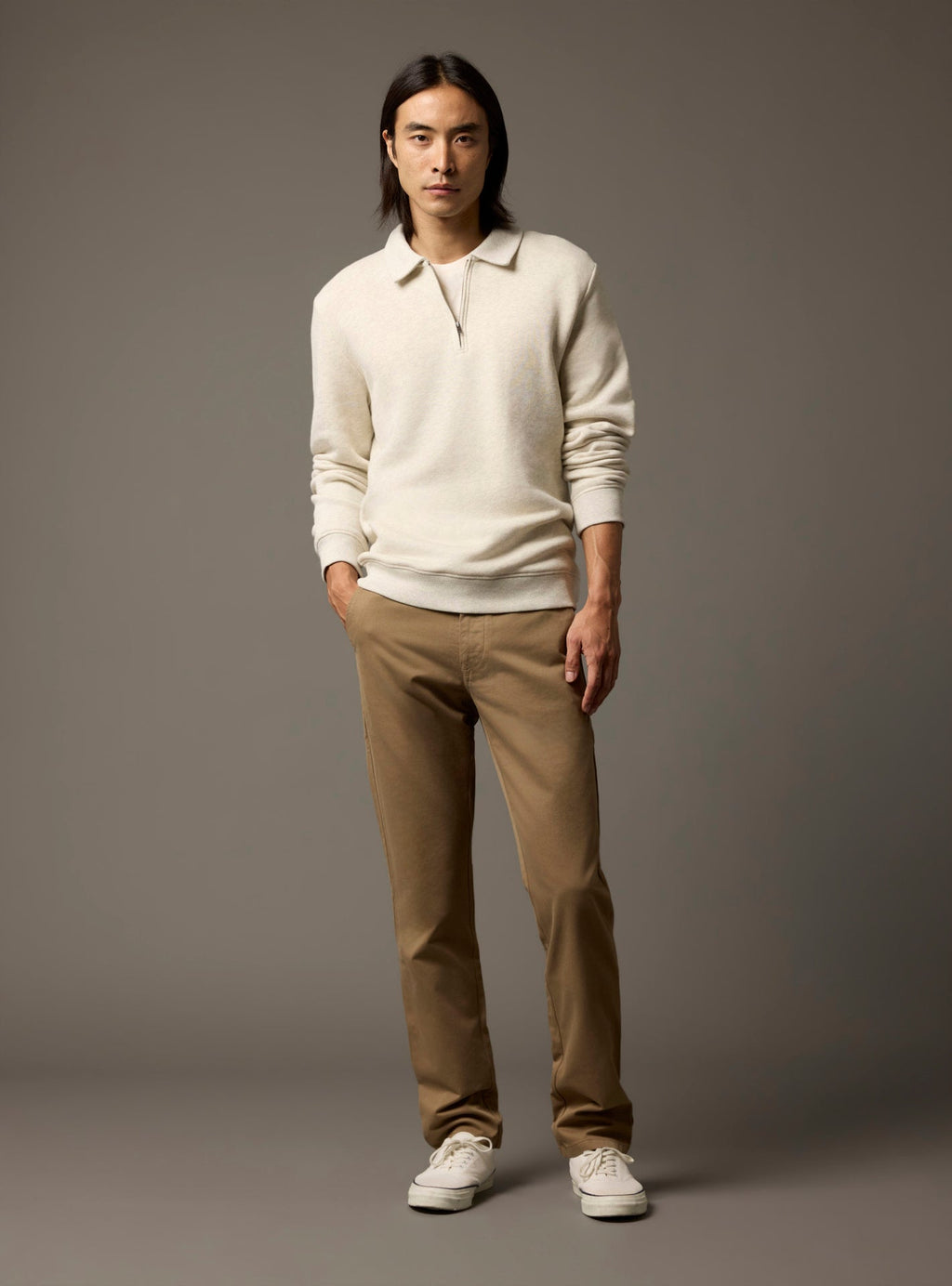 Edgar Mixed Beige Sweatshirt