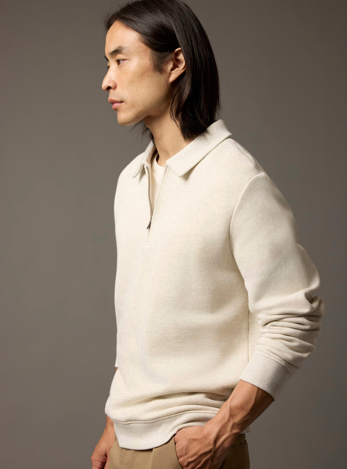 Edgar Mixed Beige Sweatshirt