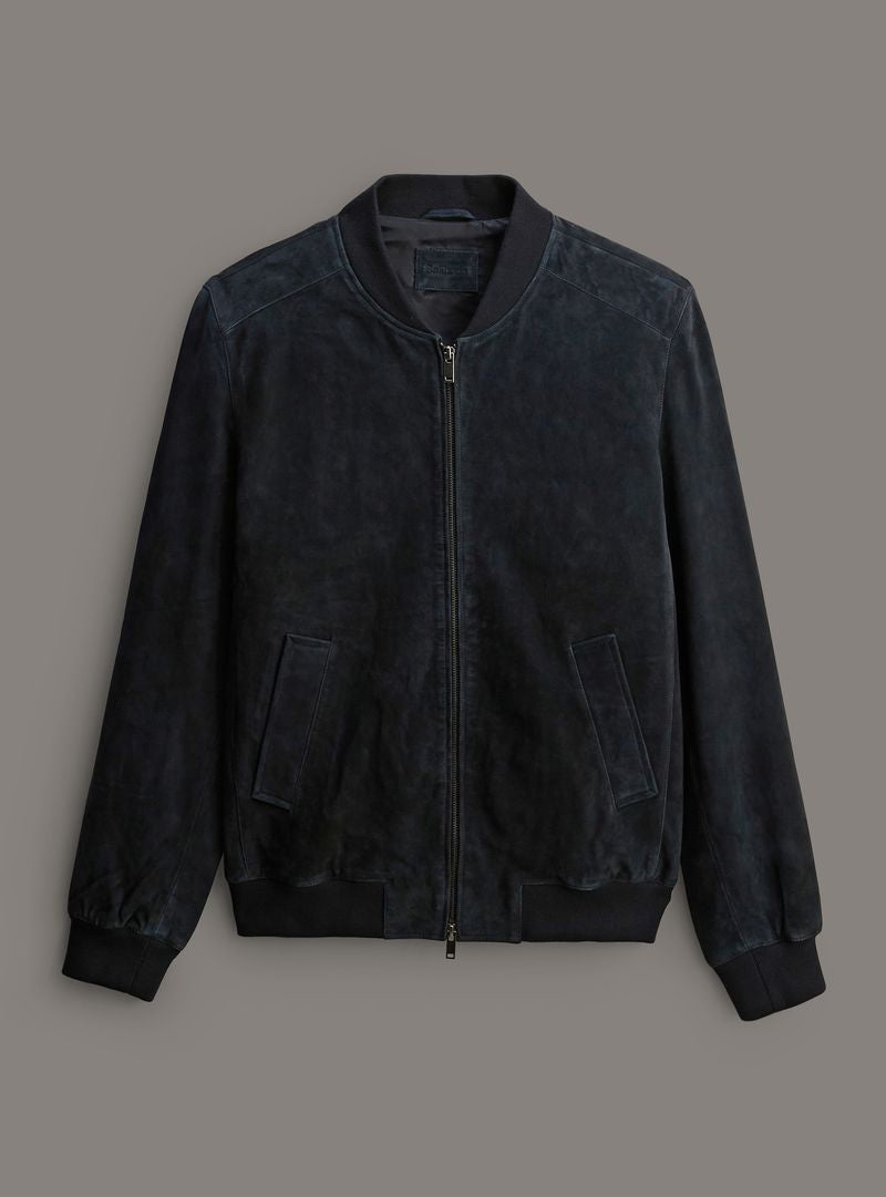 Paolo Navy Leather Jacket